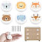 6PCS Wooden Drawer Knobs Cute Animals Cabinet Knobs with Screws Round Cupboard Dresser Handle Furniture Pull Handle for Kids Room Nursery Cabinet Closet Decorative Wood Handle for Kids Bedroom
