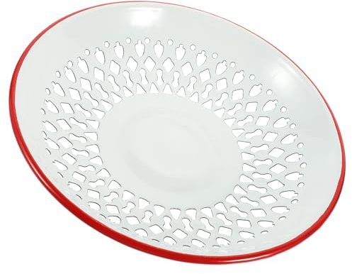 Cabilock 1 Pc Filtro de aceite de drenaje de esmalte as office escurridor cesta de drenaje tazones profundos cesta de lavado de cocina bandeja de comida hueca Fruta colador vajilla