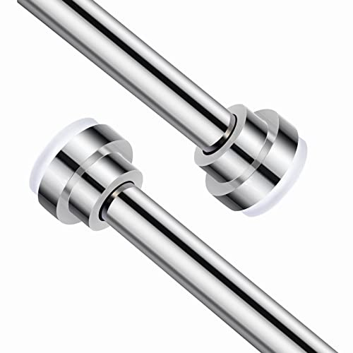 Telescopic Tension Rod 105-160cm, Metal Extendable Shower Curtain Pole 1PC | No Drilling, Adjustable Rail Hanging Bar, For Bathtub Shower Stall Window Doorway Closet Wardrobe