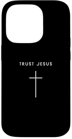Trust Jesus Cross - Minimalistischer christlicher religiöser Jesus Hülle für iPhone 14 Pro