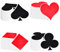 FALIZIFU 100 Stück 2-lagige Casino-Servietten, gefaltet, 15,7 x 15,7 cm, Einweg-Papierservietten für Las Vegas, Casino-Nacht, Partyzubehör, Getränke-Servietten