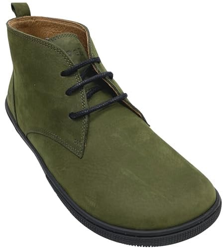 Koel Schlichte Desert Boots/Barfußschuhe aus Hydro Leder in Khaki/Waldgrün Modell FEA Hydro (Waldgrün/Khaki, EU Schuhgrößensystem, Erwachsene, Numerisch, M, 44)