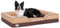 Reerooh Orthopädisches Hundebett Grosse Hunde, Waschbarer Hundekorb mit rutschfestem Boden, Wasserdicht Hundekissen mit U-förmiger Nackenrolle, Hundesofa für Auto Käfig, Braun, 92x69x17cm