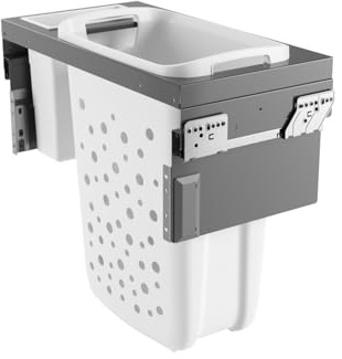 Hailo Wäschesammler 3270631 Laundry Carrier 600 Bad 37 Liter | Moderner Wäschekorb in Weiß | Großzügiges Fassungsvermögen | Perfekt für Badezimmer und Hauswirtschaft