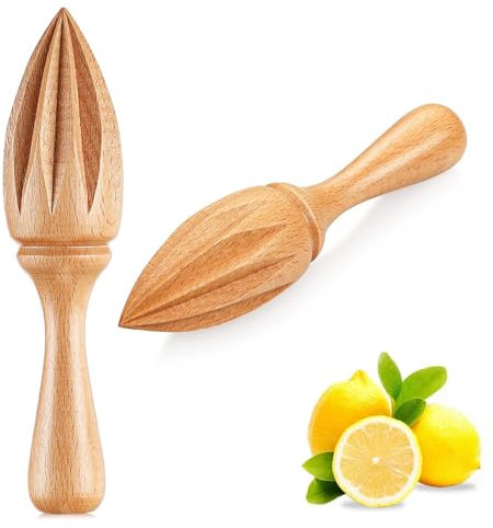 WDOPEN Exprimidor manual de limón, escariador de madera de haya, exprimidor de cítricos de mano para uso diario en el hogar, bar, cafetería, restaurante