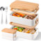 RSYWFFF LunchBox, Lunch Box for Adults and Children, Double Insulated Bento Box, 950 ml Stainless Steel Portable Insulated Lunch Box with Compartments for Office, Work, School and Family Picnics.