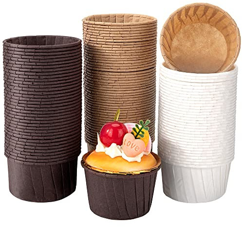 Moules à Cupcakes en Papier, Lot de 150 Moule Muffins Jetable Mini Caissettes Cupcake, Cuisson Standard Patisserie, antiadhésif Ramequins à tarte, gâteau pour Mariage, Anniversaire, Fêtes, Noël