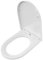 CECIPA Toilettendeckel mit Absenkautomatik, WC Sitz D Form, Klodeckel Weiß, Klobrille Quick Release, WC Deckel, Familien Toilettensitz, Klositz Soft Close,Quick Release Toilettenbrille Absenkautomatik