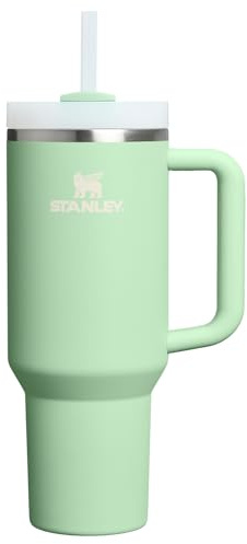 Stanley Quencher H2.0 FlowState™ Trinkglas, 1,2 l, Pistazie (BOX) | Griff und Strohhalm, Deckel mit 3 Positionen, Getränkehalter, kompatibel für Reisen, isolierter Edelstahlbecher, BPA-frei