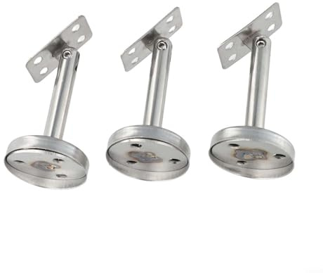 Oniissy 3 Stück 304 Edelstahl-Handlauf-Wandhalterung, verstellbare Treppengeländer-Stützhalterung mit Hardware, für Innen- und Außentreppen (80 mm-B)
