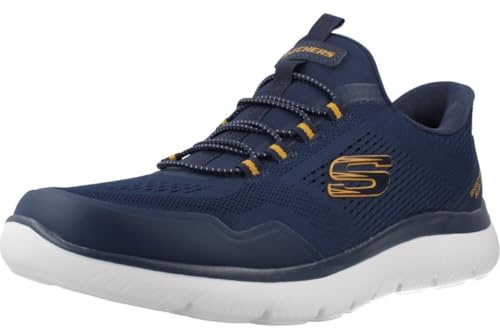 Skechers Herren Summits TOP Rate Trainer, Navy Mesh/Yellow TPU, 47.5 EU