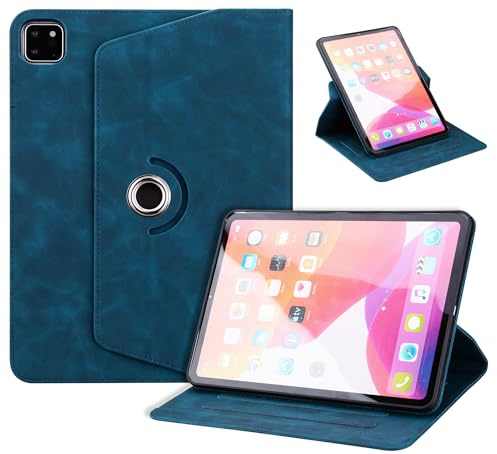 TEDTIKJT Custodia per Xiaomi Redmi Pad Pro 12.1 2024 Custodia Flip Cover Case PU Pelle 360°Multi Angolo Ruotabile Supporto Protezione per Xiaomi Redmi Pad Pro 12.1 Tablet Cover,Business Blu