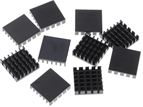 KBOLAE 10 Pcs GPU CPU Thermal Heatsink Pad, 19x19x5mm, Aluminum Alloy