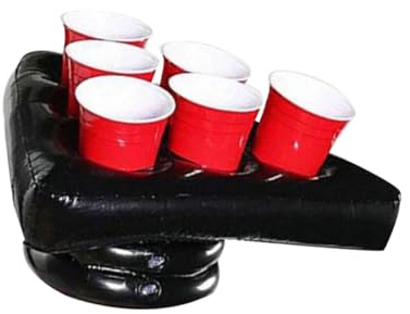 Milisten PVC Inflatable Triangular Beer Hat Tray Game Prop for Party Supplies Blow-up Hat for Halloween Carnival Christmas Birthday Fun Air-blown Game Accessory