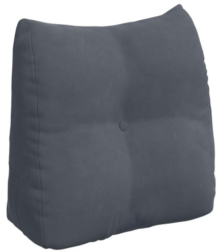 vidaXL Rückenkissen Dunkelgrau 45 x 24 x 50 cm Samt