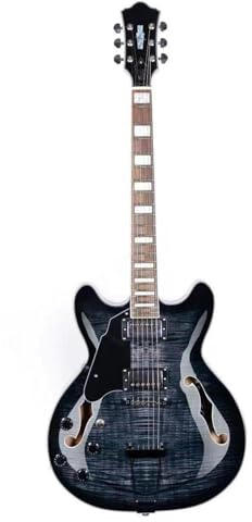 Anfänger Elektrische Gitarre 6 Saitige Jazz E Gitarre Für Linkshänder Halbhohle Karosserie Saitenhalter Brücke Professionelle Leistung(Type 3)