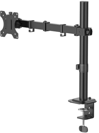 Hama Monitorhalterung, 1 Monitor, 13-35, vollbeweglich, 360° drehbar | Monitorhalter schwarz, schwenkbar, neigbar, höhenverstellbar, abnehmbare VESA Platte, ergonomisch arbeiten, Kabelmanagement