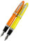 2 PCS Jinhao 159 Big Barrel Fountain Pens in 2 Colors(Orange, Yellow) with Transparent Pen Pouch