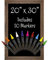 Rustikales braunes magnetisches Wand-Kreidetafel-Schild: inklusive 10 Flüssigkreide-Markern, 50,8 x 76,2 cm, Holzschild zum Aufhängen, für Küchenwanddekoration, Restaurant-Menütafel und