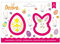 Decora 0255074 Set 2 Tagliapasta Uovo E Faccia Coniglietto, In Plastica, Il Kit Ideale per Creare Decorazioni in Pasta di Zucchero o di Gomma, Made in Italy, Design originale. Confezione da 2 pezzi.