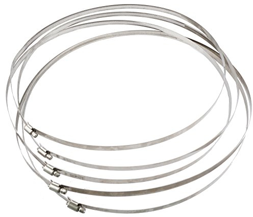 5 pz 40 cm/400 mm a cerchio in acciaio INOX a morsetto per tubo condotto morsetto regolabile fascetta stringitubo per Inline Duct fan idroponica Duct Hoop