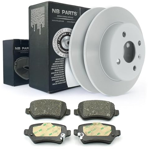 NB PARTS Rear Brake Discs Brake Pads 240 mm 4-Hole Suitable for Opel Astra G H Meriva A