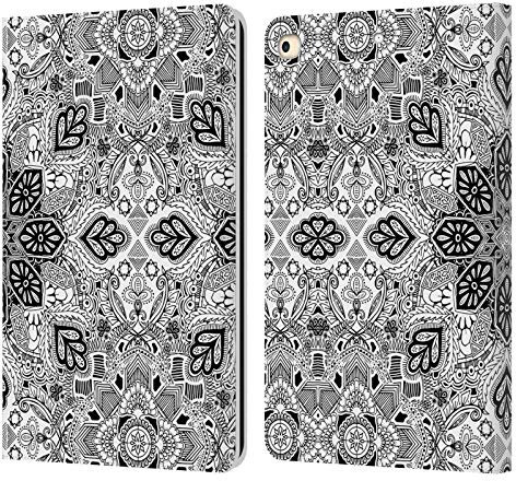 Head Case Designs Licenza Ufficiale Micklyn Le Feuvre Pizzo Monocromatico Mandala Custodia Portafoglio in Pelle Compatibile con Apple iPad 9.7 2017 / iPad 9.7 2018