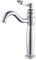 Mezclador de lavabo clásico vintage grifo alto monomando de cerámica floral para lavabo de baño (alto, plata)