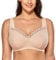 DELIMIRA Donna Reggiseno in Pizzo Senza Ferretto Cotone Taglie Forti Coppa Piena ad Sostegno Beige 7C