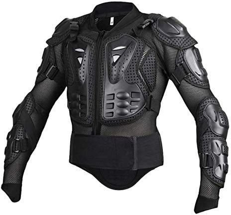 Yuanu Moto Armatura Motocross Pettorina Montagna Ciclismo Pattinando Snowboard Equipaggiamento Protettivo con Protezione per il Torace e la Schiena Nero 1# XL