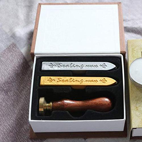 ZHONGJIUYUAN Wachs-Siegelstempel-Set mit Liebes-Symbol, Geschenkbox, Kupfer-Stempel mit Siegelwachs-Liga, DIY-Geschenk, antikes Siegelstempel-Set