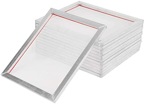 uyoyous 6 Stück 50cm x 60cm siebdruckrahmen 110 Micron Aluminum Silk Screen Aluminium-Siebdruckrahmen für Siebdruck Pollensieb Hash Sieb Dry Sift Siebrahmen Druck-Starterwerkzeug für DIY Druck
