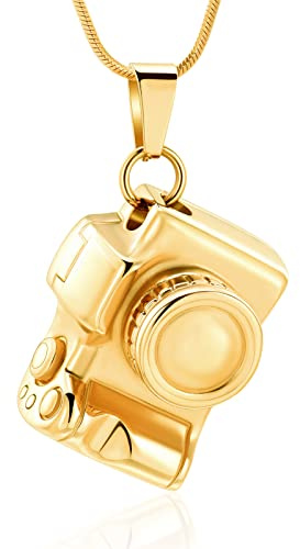 Camera Cremation Jewelry Urn Necklace for Ashes Stainless Steel Memorial Pendant for Loved Ones Digital Camera Keepsake Ash Jewelry