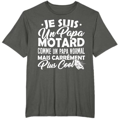 Tshirt Papa Motard Cool Fete des Peres Humour Moto Drole T-Shirt