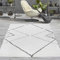 VIMODA Hochflor Shaggy Teppich Rauten Muster Design Wohnzimmer Creme Grau Anthrazit, Maße:140x200 cm