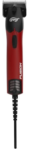 Lister Fusion Clipper - Professional Animal Clipper - Two Speed - Includes A2F/AC Fine Blades, Oil, Brush, Grease, Washer & Screwdriver - for Horses, Cattle & Alpacas - 258-40720 - Red