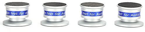 KIKYO Pieds D'isolation, Pointes de Coussin D'isolation Audio pour Platine Vinyle pour Amplificateur de CD/DVD, Pointes de Pied Audio, Pieds D'isolation Audio(Argent)