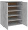 vidaXL Mueble Zapatero Organizador de Zapatos Armario Pasillo Almacenaje Taburete Puf Caja Banco Estantería de Contrachapada Gris Hormigón 60x35x70 cm