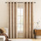MIULEE Gardinen Gold Folie Druck Samtvorhänge Vorhang Funkeln Vorhänge mit Ösen Thermogardine Ösenvorhang für Schlafzimmer Wohnzimmer 2er Set 140 x 145 cm(B x H) Beige