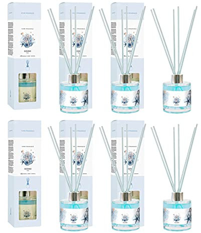 PACK6ABIENDADOR CON AROMA,MIKADO AMBIENTADOR PREMIUM 130ml OCEANO(PLUS HOME)