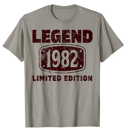 1982 44 ans Homme Femme Cadeau Anniversaire Homme 1982 T-Shirt