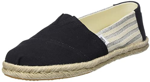 Toms Damen Alpargata Rope Classic Loafer Flach, dunkelschwarz, 37 EU