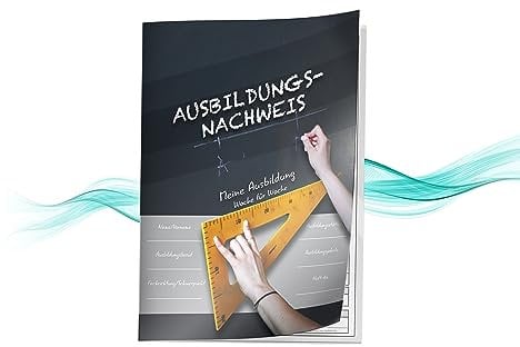 KOCHDIALOG 1 Stück Ausbildungsnachweis Berichtsheft Ausbildung DIN A4, 53 Wochen, Ausbildungnachweisheft mit 56 Innenseiten, täglich zu führen Ausbildungsheft für IHK, Handwerk 1 Woche = 1 Seite
