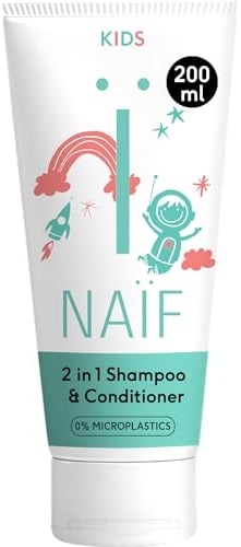 Naïf 2 in 1 Shampoo & Conditioner - Parfümfrei - Ohne SLES, Mikroplastik oder Silikone - Dermatologisch getestet - 200ml