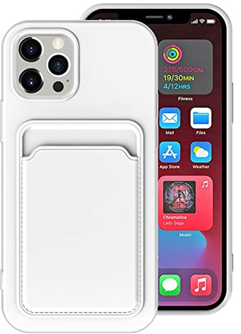 König Design Handyhülle kompatibel mit Apple iPhone 13 Pro Max Schutzhülle Case Cover Kartenfach Weiß