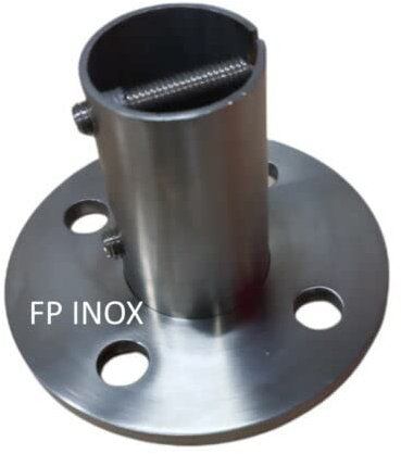 Platine inox Satinée Pour tube 42.4mm Angle 90° inox 304 - A2 Embase Garde Corps