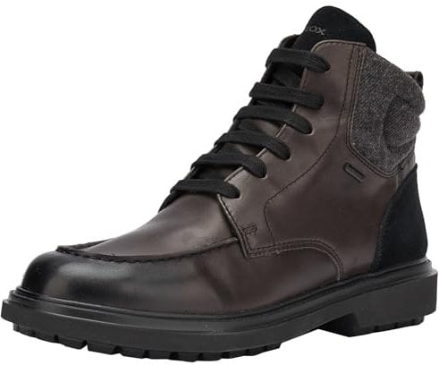 Geox U Faloria B Abx, Caviglia barca Uomo, Nero C0ff22, 43 EU