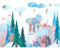 murando Fototapete Premium-Vlies für Kinder 150x105cm Foto Tapete Schlafzimmer Vliestapete XXL Wandtapete Motivtapeten Bildtapete 3d Effekt Wand Dekoration Landschaft Vögel Häuser gemalt