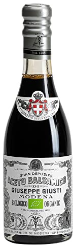 Giusti Aceto Balsamico di Modena Balsamessig 1 Silbermedaille (1 x 0.25 l) | Bio-Balsamicoessig in Traditionsflasche