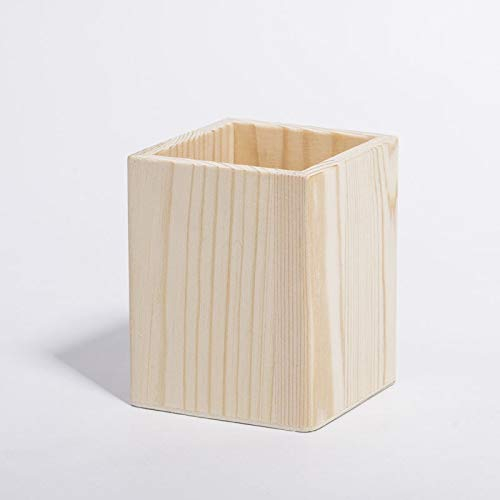 Naturholz Desktop Bleistift Stifthalter Halter Tassen Büro Organizer Aufbewahrungsbox